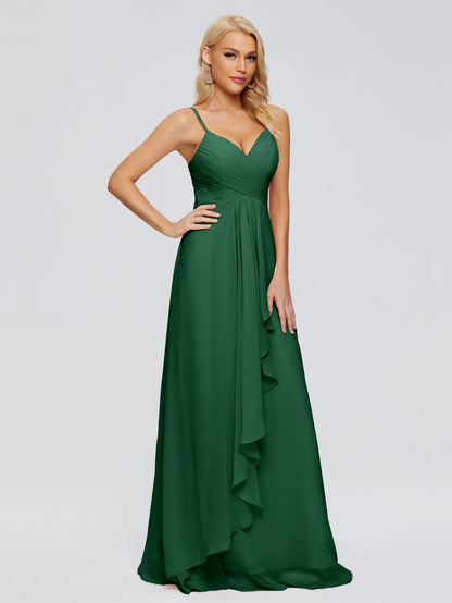 Isla Spaghetti Straps Chiffon Bridesmaid Dresses