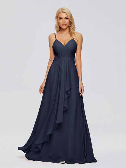 Isla Spaghetti Straps Chiffon Bridesmaid Dresses