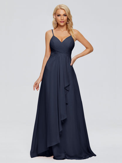 Isla Spaghetti Straps Chiffon Bridesmaid Dresses