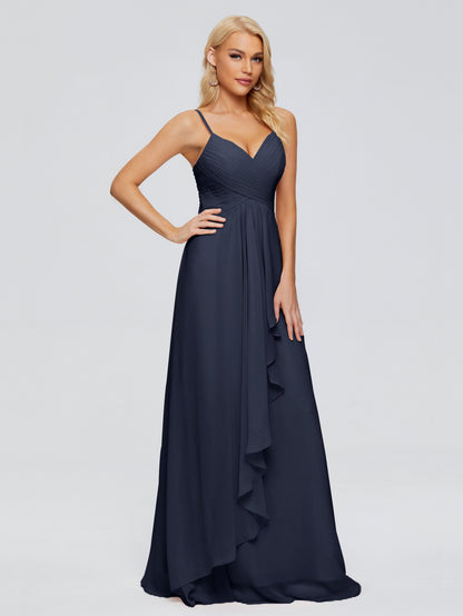 Isla Spaghetti Straps Chiffon Bridesmaid Dresses