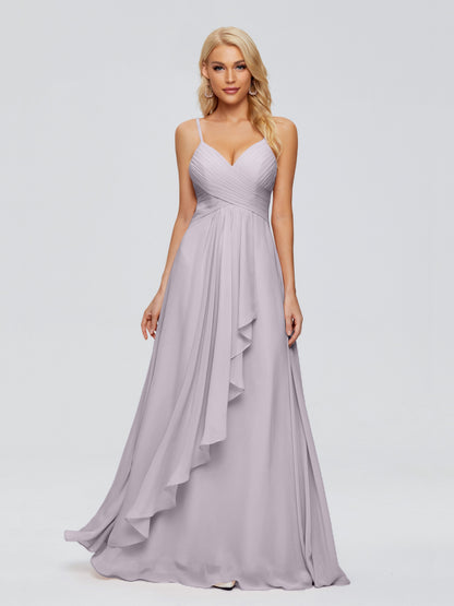 Isla Spaghetti Straps Chiffon Bridesmaid Dresses