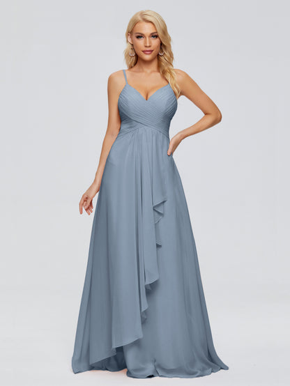 Isla Spaghetti Straps Chiffon Bridesmaid Dresses