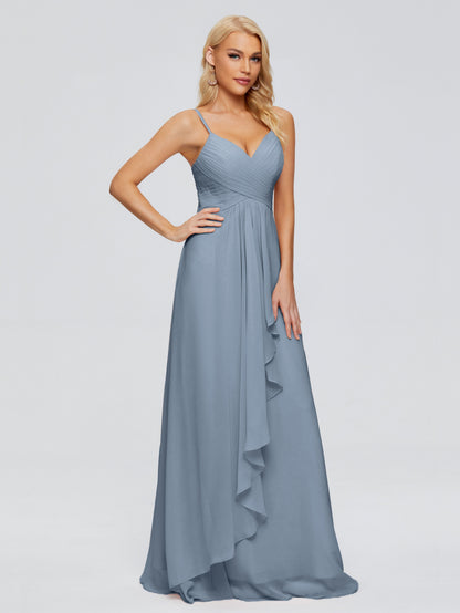 Isla Spaghetti Straps Chiffon Bridesmaid Dresses