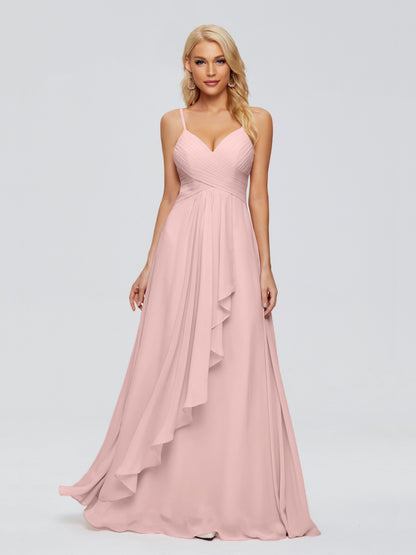 Isla Spaghetti Straps Chiffon Bridesmaid Dresses