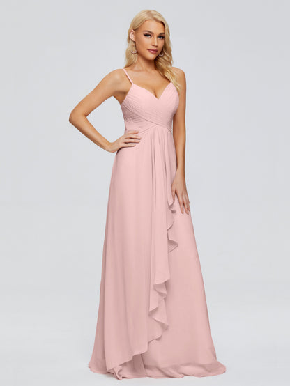 Isla Spaghetti Straps Chiffon Bridesmaid Dresses