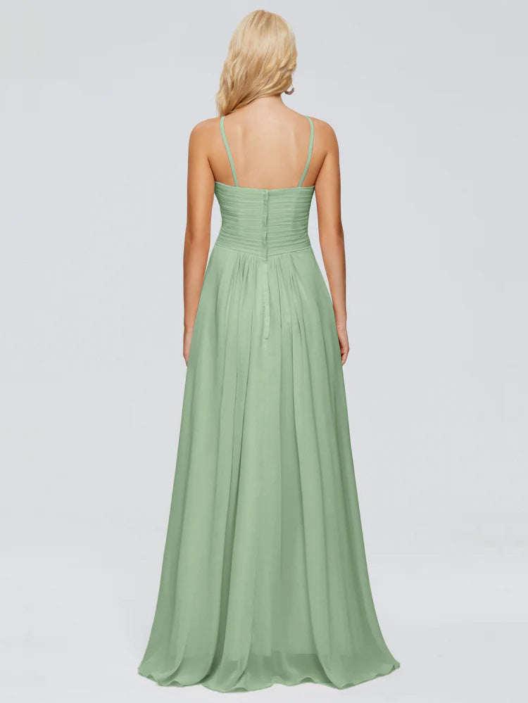 Isla Spaghetti Straps Chiffon Bridesmaid Dresses