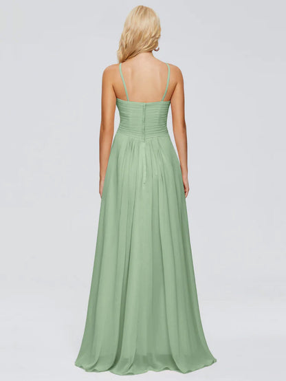 Isla Spaghetti Straps Chiffon Bridesmaid Dresses