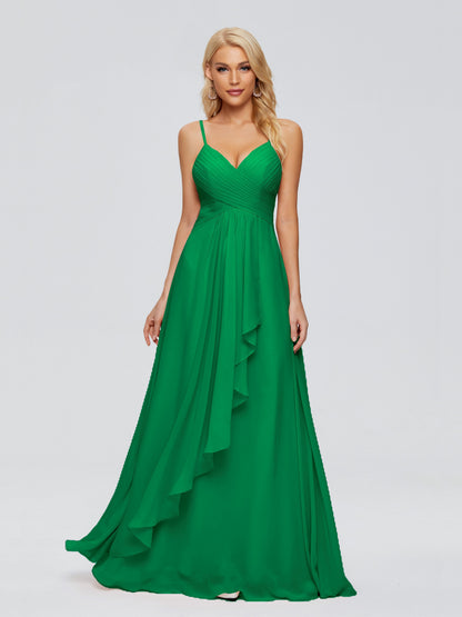 Isla Spaghetti Straps Chiffon Bridesmaid Dresses