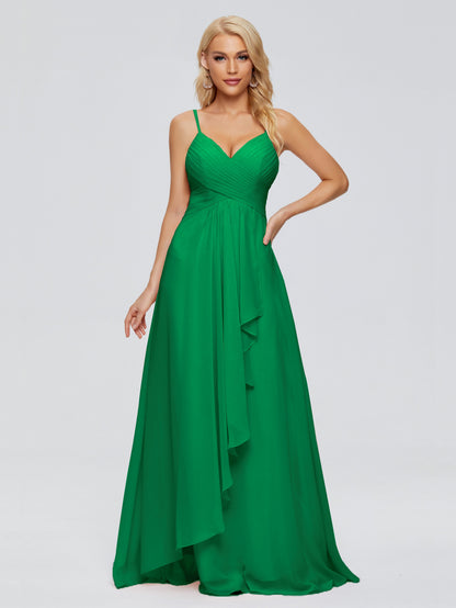 Isla Spaghetti Straps Chiffon Bridesmaid Dresses