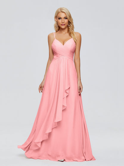 Isla Spaghetti Straps Chiffon Bridesmaid Dresses