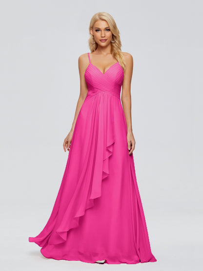 Isla Spaghetti Straps Chiffon Bridesmaid Dresses
