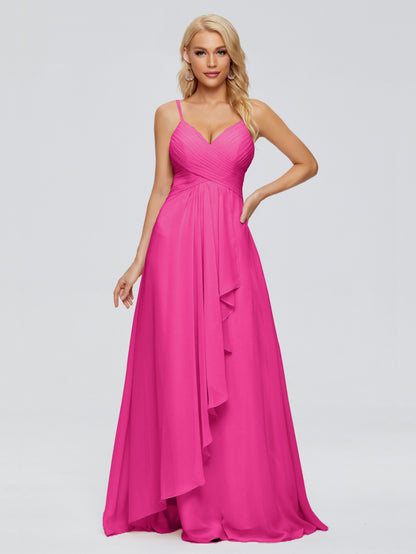 Isla Spaghetti Straps Chiffon Bridesmaid Dresses