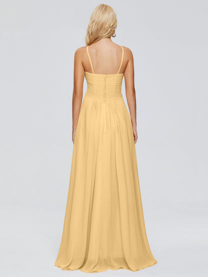 Isla Spaghetti Straps Chiffon Bridesmaid Dresses