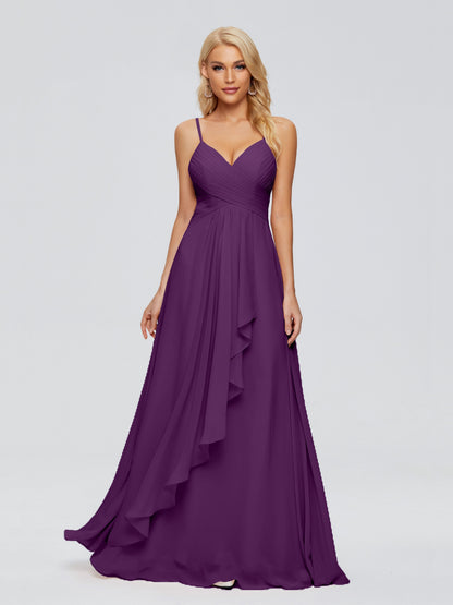 Isla Spaghetti Straps Chiffon Bridesmaid Dresses