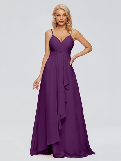 Isla Spaghetti Straps Chiffon Bridesmaid Dresses