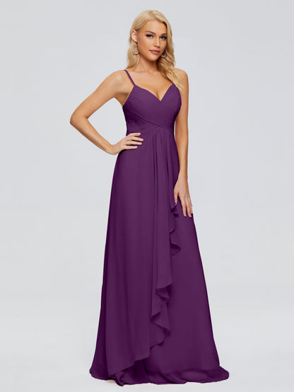 Isla Spaghetti Straps Chiffon Bridesmaid Dresses