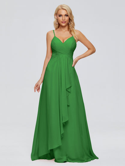 Isla Spaghetti Straps Chiffon Bridesmaid Dresses