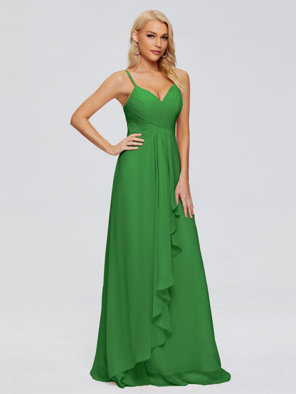Isla Spaghetti Straps Chiffon Bridesmaid Dresses