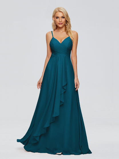 Isla Spaghetti Straps Chiffon Bridesmaid Dresses