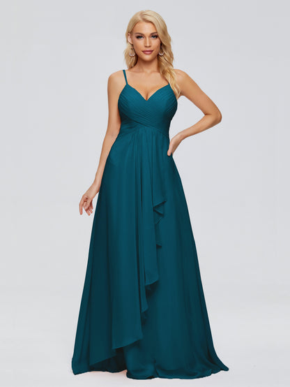 Isla Spaghetti Straps Chiffon Bridesmaid Dresses