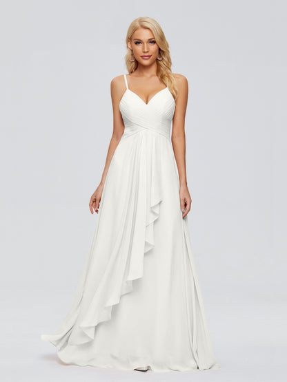 Isla Spaghetti Straps Chiffon Bridesmaid Dresses