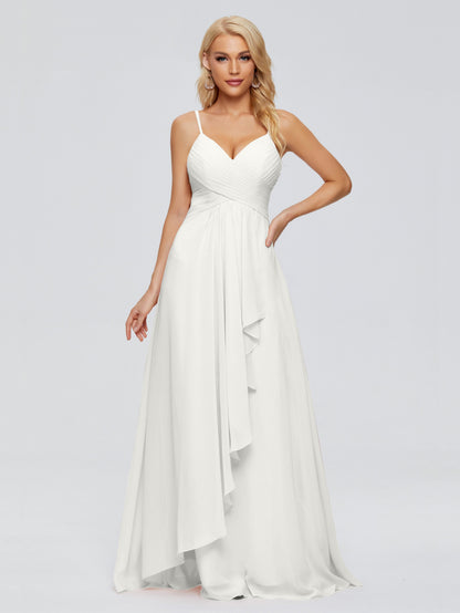 Isla Spaghetti Straps Chiffon Bridesmaid Dresses