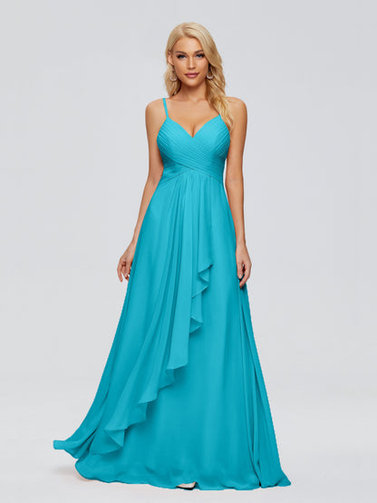 Isla Spaghetti Straps Chiffon Bridesmaid Dresses