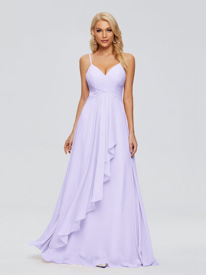 Isla Spaghetti Straps Chiffon Bridesmaid Dresses