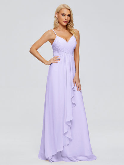 Isla Spaghetti Straps Chiffon Bridesmaid Dresses