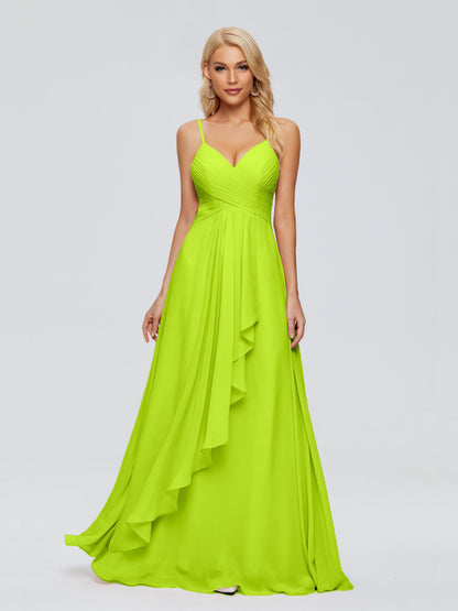 Isla Spaghetti Straps Chiffon Bridesmaid Dresses