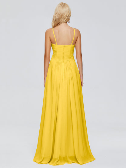 Isla Spaghetti Straps Chiffon Bridesmaid Dresses
