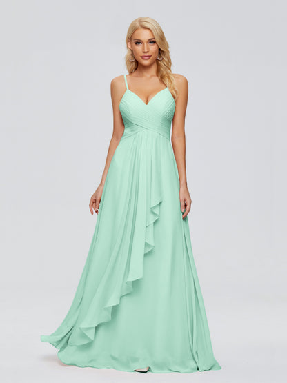 Isla Spaghetti Straps Chiffon Bridesmaid Dresses