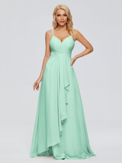 Isla Spaghetti Straps Chiffon Bridesmaid Dresses