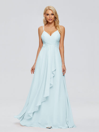 Isla Spaghetti Straps Chiffon Bridesmaid Dresses