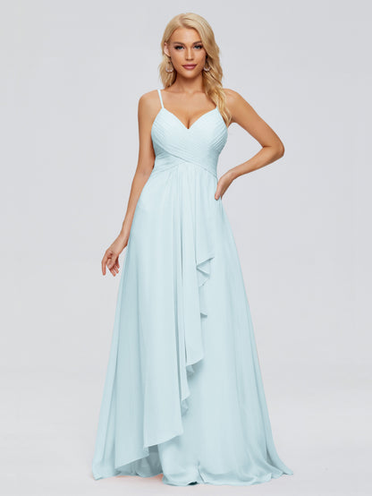Isla Spaghetti Straps Chiffon Bridesmaid Dresses