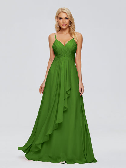 Isla Spaghetti Straps Chiffon Bridesmaid Dresses