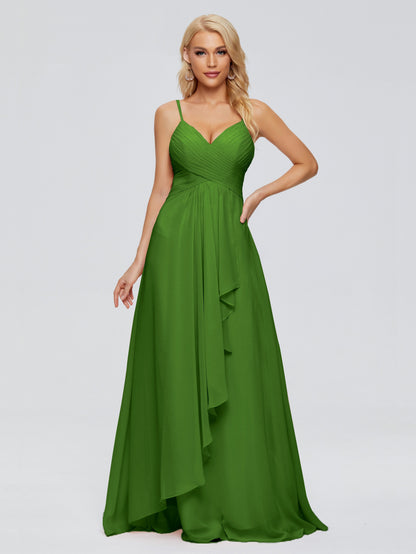 Isla Spaghetti Straps Chiffon Bridesmaid Dresses