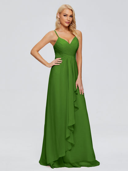 Isla Spaghetti Straps Chiffon Bridesmaid Dresses
