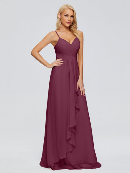 Isla Spaghetti Straps Chiffon Bridesmaid Dresses
