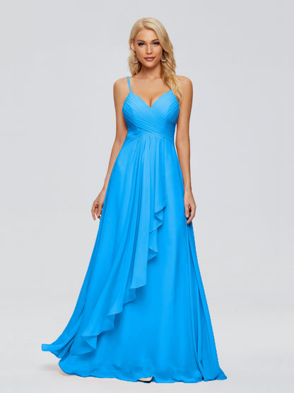 Isla Spaghetti Straps Chiffon Bridesmaid Dresses