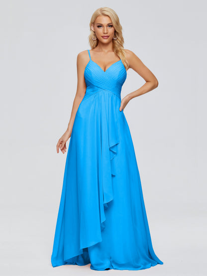 Isla Spaghetti Straps Chiffon Bridesmaid Dresses