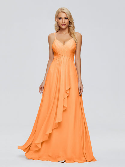 Isla Spaghetti Straps Chiffon Bridesmaid Dresses
