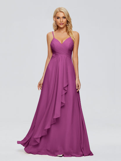 Isla Spaghetti Straps Chiffon Bridesmaid Dresses