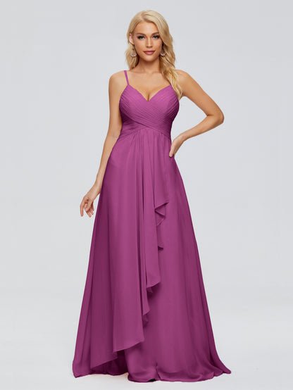 Isla Spaghetti Straps Chiffon Bridesmaid Dresses