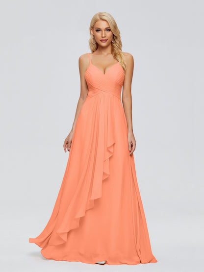 Isla Spaghetti Straps Chiffon Bridesmaid Dresses