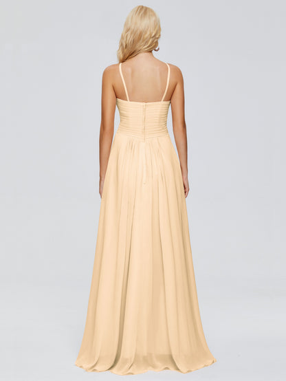 Isla Spaghetti Straps Chiffon Bridesmaid Dresses