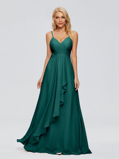 Isla Spaghetti Straps Chiffon Bridesmaid Dresses