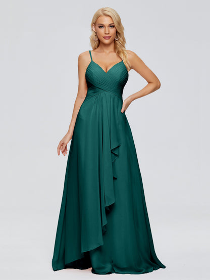 Isla Spaghetti Straps Chiffon Bridesmaid Dresses