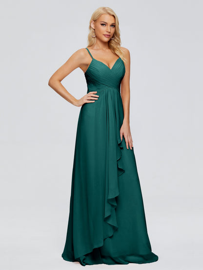 Isla Spaghetti Straps Chiffon Bridesmaid Dresses
