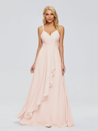 Isla Spaghetti Straps Chiffon Bridesmaid Dresses